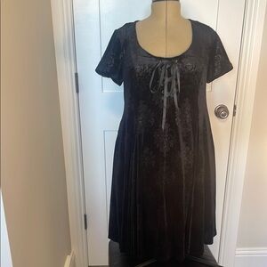 Torrid Black Midi Dress with Ribbon Detail